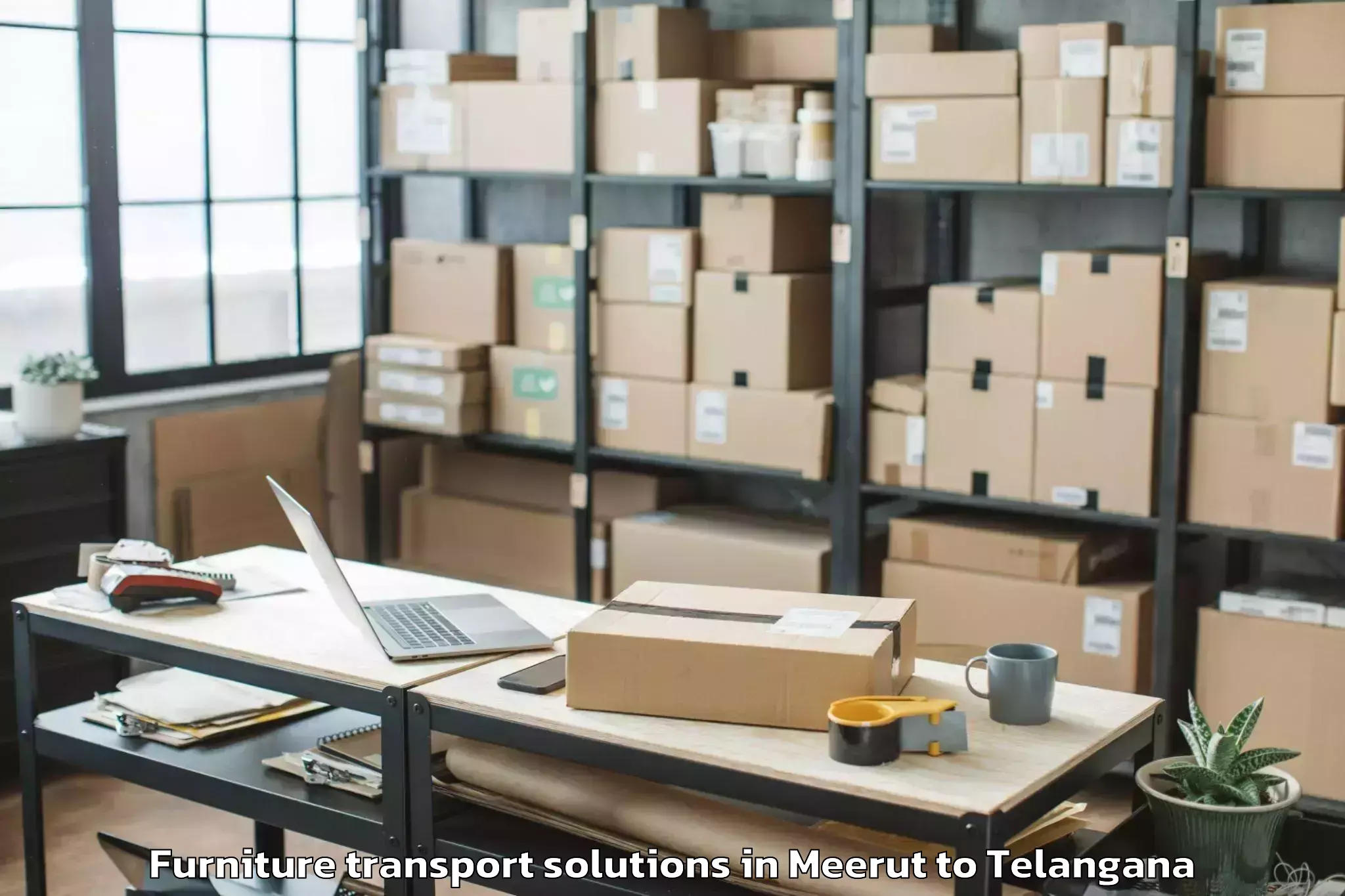 Easy Meerut to Bachannapet Furniture Transport Solutions Booking